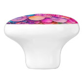 Bouton De Porte En Céramique Bubble Gum rose Medley (Côté)