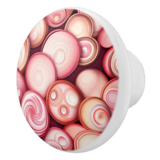 Bouton De Porte En Céramique Bubblegum Bulles