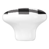 Bouton De Porte En Céramique Buffalo noir et blanc À damiers Carrés (Côté)
