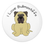 Bouton De Porte En Céramique Bullmastiff Dog Design (Devant)