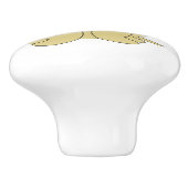 Bouton De Porte En Céramique Bullmastiff Dog Design (Côté)