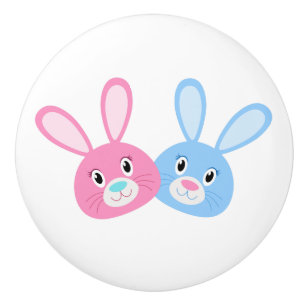 Bouton De Porte En Céramique Bunny drôle