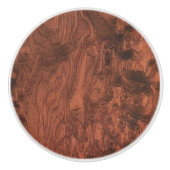 Bouton De Porte En Céramique Burl Mahogany Wood Texture Imprimer (Devant)