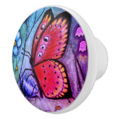 Bouton De Porte En Céramique "Butterfly Dream" Ceramic Knob (Droite)