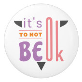 Bouton De Porte En Céramique Ça ne va pas. (Devant)