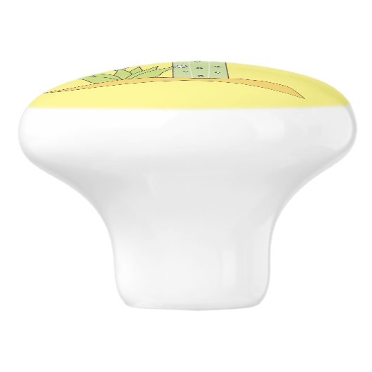 Bouton De Porte En Céramique Cactus du désert Sun Thunder_Cove (Côté)