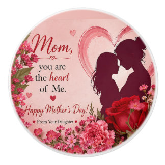 BOUTON DE PORTE EN CÉRAMIQUE CADEAU D'AMOUR POUR LA FÊTE DES MÈRES 