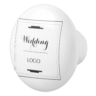 Bouton De Porte En Céramique Cadeau Personnalisé Élégant de Mariage Moderne sur