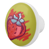 Bouton De Porte En Céramique Cadeaux fraises (Droite)