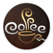 Bouton De Porte En Céramique Café (Devant)