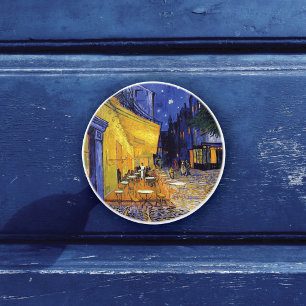 Bouton De Porte En Céramique Café Terrasse à la nuit par Vincent van Gogh