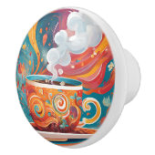 Bouton De Porte En Céramique Café Whimsical (Droite)