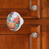 Bouton De Porte En Céramique Café Whimsical