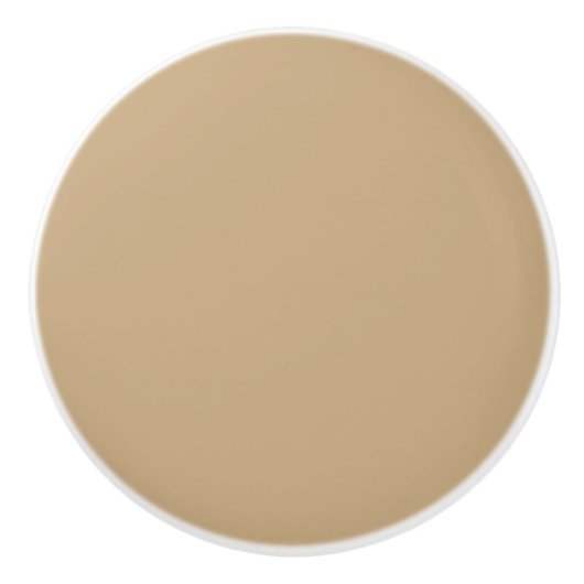 Bouton De Porte En Céramique Camel Beige (Devant)