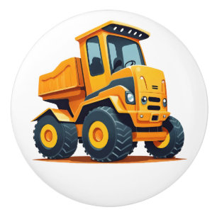 Bouton De Porte En Céramique Camion de construction moderne mignon personnalisé