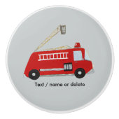 Bouton De Porte En Céramique Camion de pompiers unique (Devant)