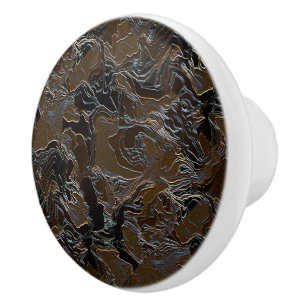 Bouton De Porte En Céramique Camouflage Brown métallique