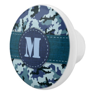 Bouton De Porte En Céramique Camouflage de la marine