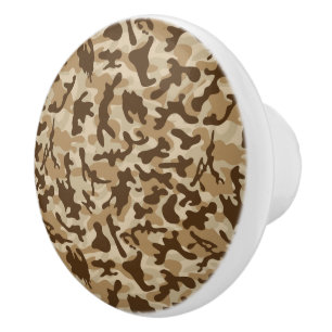 Bouton De Porte En Céramique Camouflage Désert