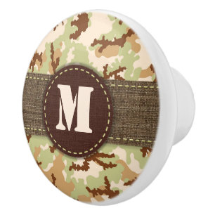 Bouton De Porte En Céramique Camouflage du désert