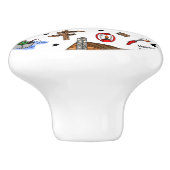 Bouton De Porte En Céramique Camping Pêche du Midwest (Côté)