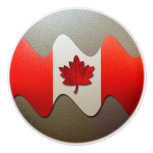 Bouton De Porte En Céramique Canada Flag-Chrome par Shirley Taylor