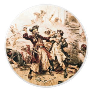 Bouton De Porte En Céramique Capture, Barbe noire pirate, Revenge de la reine A