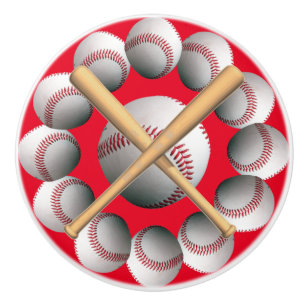 Bouton De Porte En Céramique Captures de porte en céramique de baseball