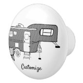 Bouton De Porte En Céramique Caravan Thunder_Cove (Droite)