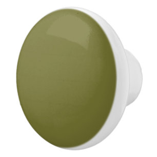 Bouton De Porte En Céramique Cardamom Graine Vert Couleur Solide Imprimer, Terr