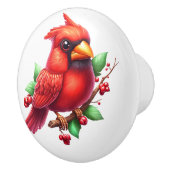 Bouton De Porte En Céramique Cardinal redbird (Droite)
