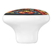 Bouton De Porte En Céramique Cardinal Redbird (Côté)