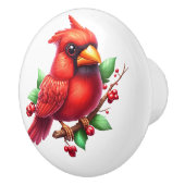 Bouton De Porte En Céramique Cardinal redbird (Droite)