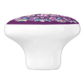 Bouton De Porte En Céramique Cardinal rouge Rosace (Côté)