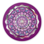 Bouton De Porte En Céramique Cardinal rouge Rosace (Devant)