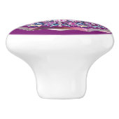 Bouton De Porte En Céramique Cardinal rouge Rosace (Côté)