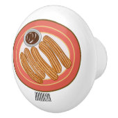 Bouton De Porte En Céramique Caricature de Churro (Droite)
