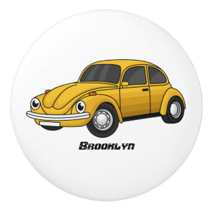 Bouton De Porte En Céramique Caricature de voiture classique