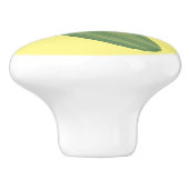 Bouton De Porte En Céramique Caricature joyeux de courgettes mignonnes (Côté)