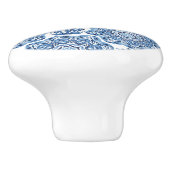 Bouton De Porte En Céramique Carreau d'impression bleu (Côté)