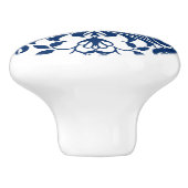 Bouton De Porte En Céramique Carreaux Feuilles Acanthus (Côté)