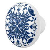 Bouton De Porte En Céramique Carreaux Feuilles Acanthus (Droite)