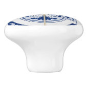 Bouton De Porte En Céramique Carrelage bleu et blanc traditionnel (Côté)