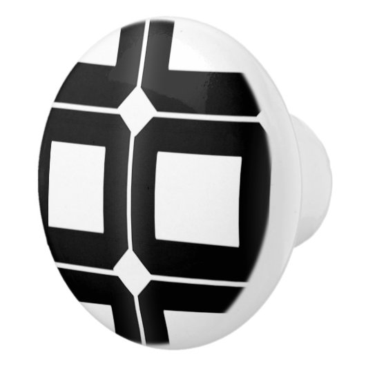 Bouton De Porte En Céramique Carrés (Droite)