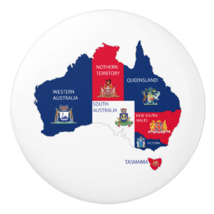 Bouton De Porte En Céramique Carte de l'Australie