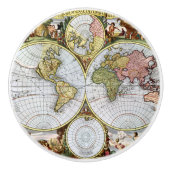 Bouton De Porte En Céramique Carte du monde (Devant)