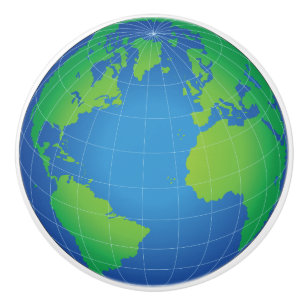 Bouton De Porte En Céramique Carte du monde