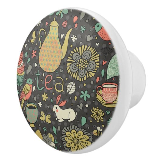 Bouton De Porte En Céramique Carte lumineuse savoureuse de thé (Droite)