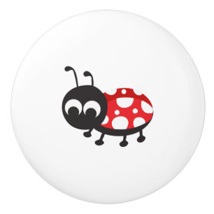 Bouton De Porte En Céramique Carton mignon Ladybug