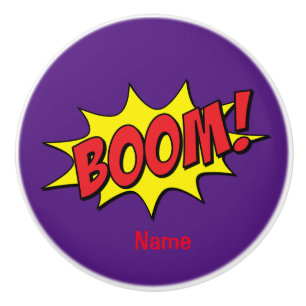 Bouton De Porte En Céramique Cartoon Boom Thunder_Cove